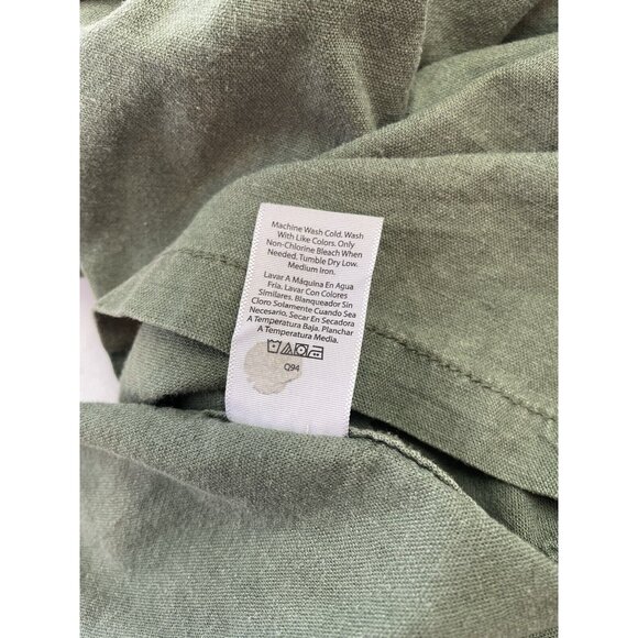 Time and Tru Cargo Jacket Linen Women’s M Army Green Shacket - Picture 7 of 8